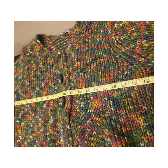 Vintage Open Knit Sweater PBJ Sport Three Button Cardigan Sweater Green Small - Picture 9 of 10